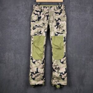 Burton Southside Snowboard Pants Men Small Slim Camo Green Black Snow Ski Winter